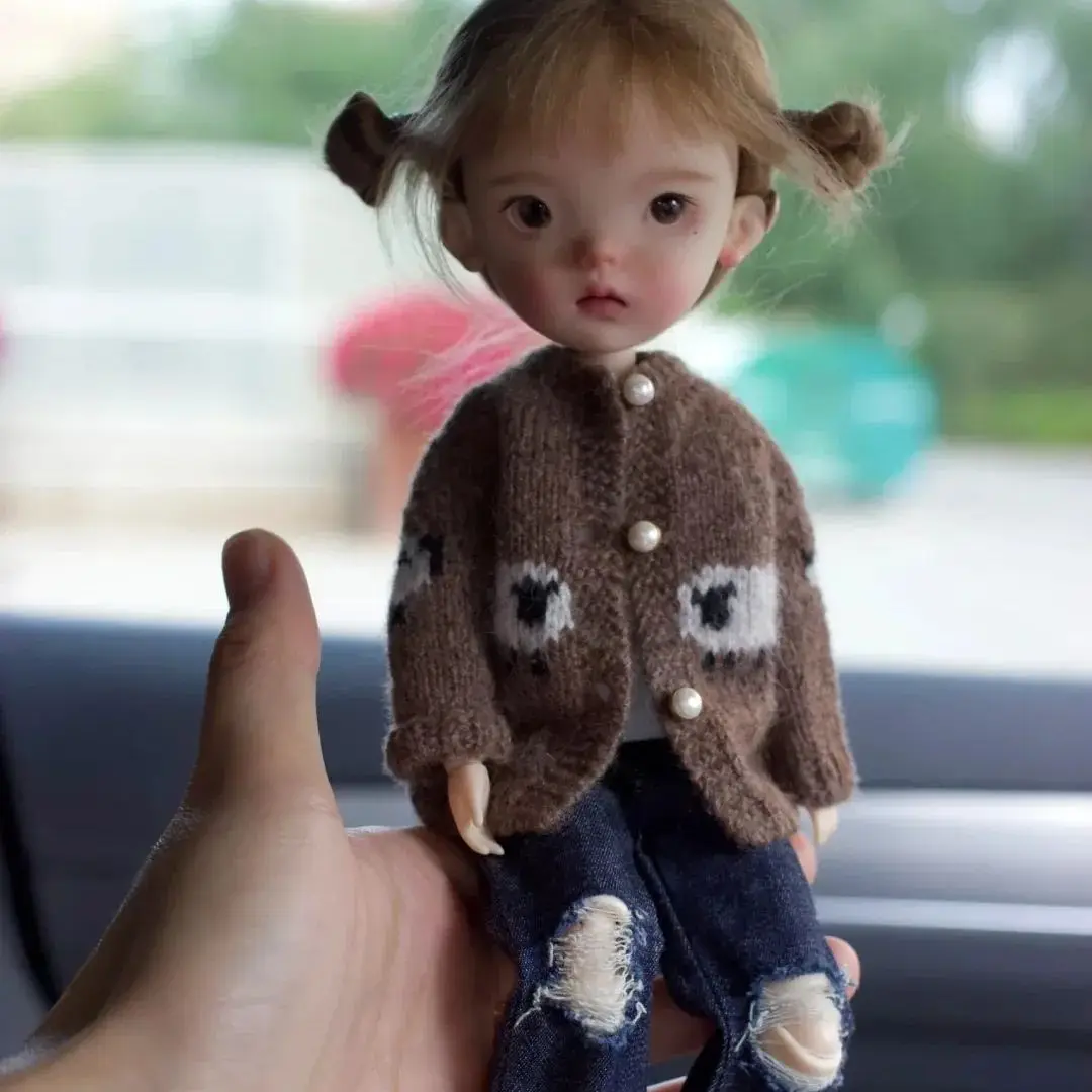 Фото Новая кукла Naughty Girl BJD 1/6-xiaojie с недостающими зубами, серия с большой головой, материал из смолы, игрушка для макияжа №1