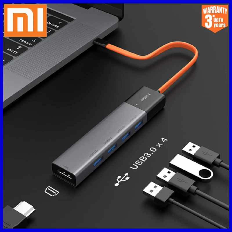 

Xiaomi Youpin Miiiw 5 In 1 Hub Docking Station Adapter 4K Hdmi-Compatible Hd Output Usb Adapter with Type-C Power Delivery