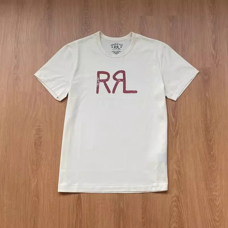 Классическая американская Ретро футболка RRL с коротким рукавом двойной rl