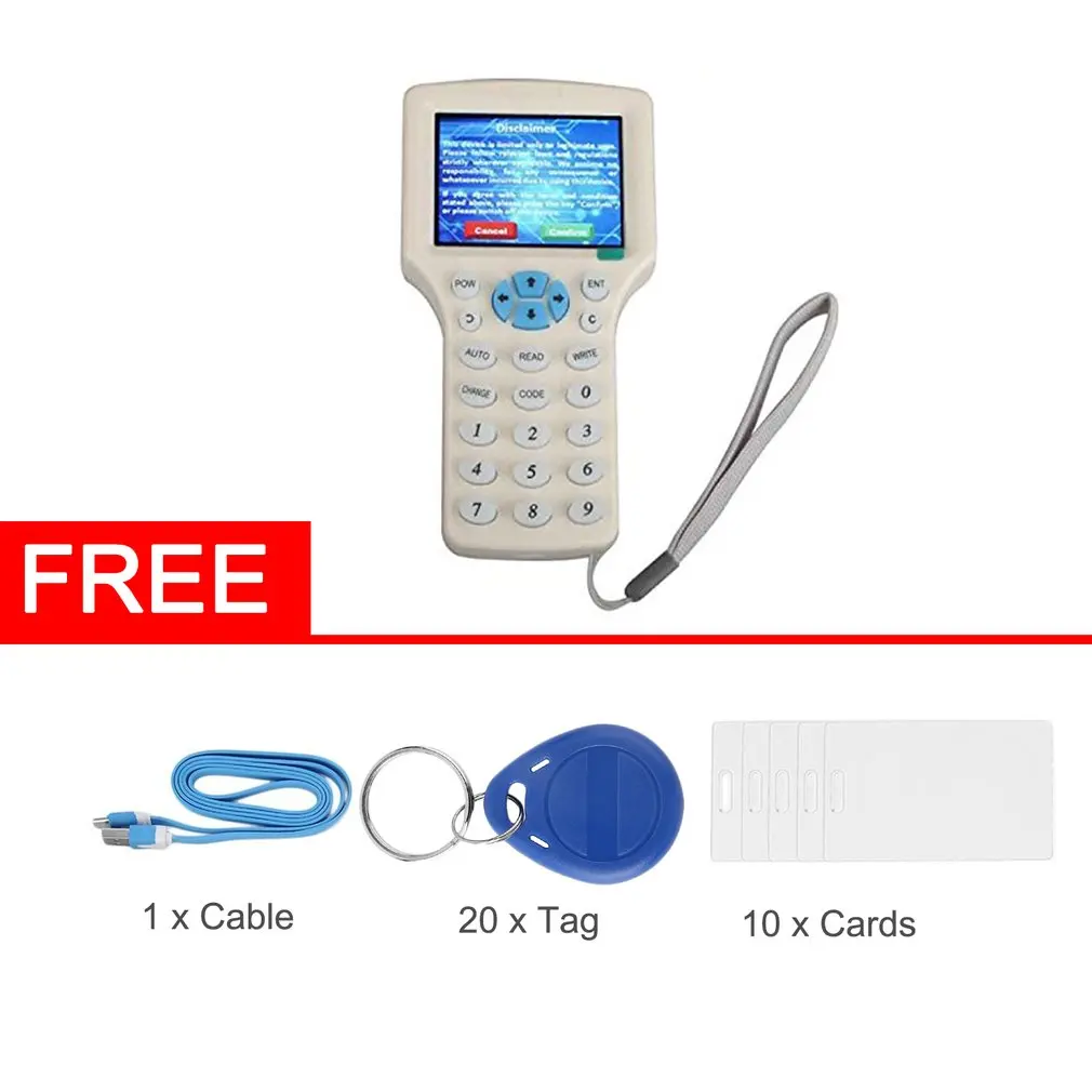 

Super Full-Featured RFID ID Card Copier ID/IC Card Reader/Writer+10 Cards+20 Tags Comes direct decoding