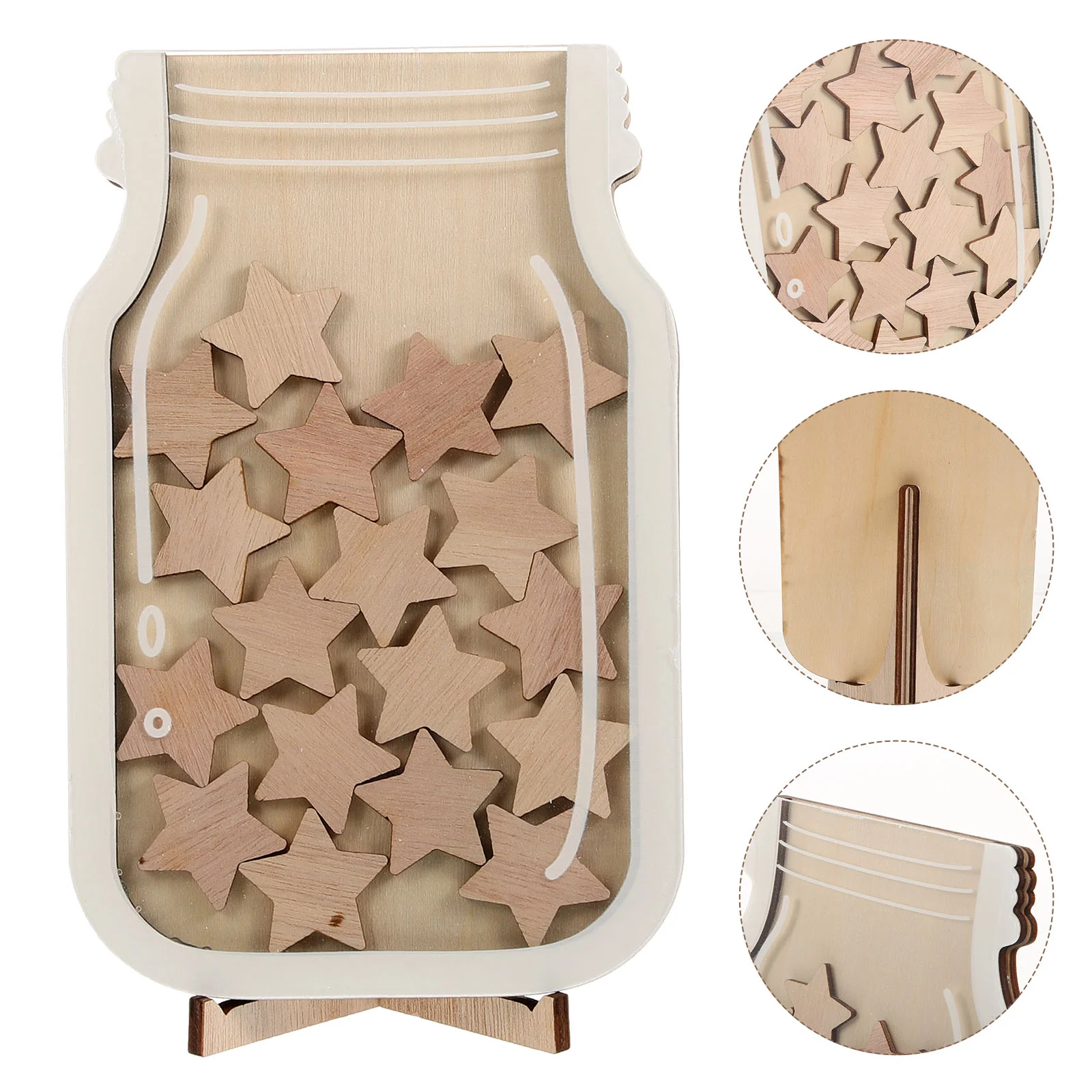 

Wooden Reward Chart Training Rewards Jar Chore Star System Good Behavior Christmas DIY Craft Ornament Toys