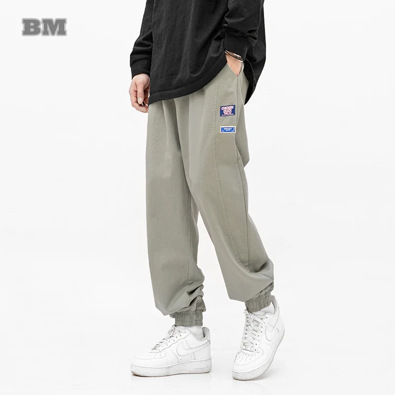 

Korean Fashion Streetwear Spring Autumn Jogging Pants Japanese Harajuku Sports Joggers Men Clothing Cargo Harem Trousers Male