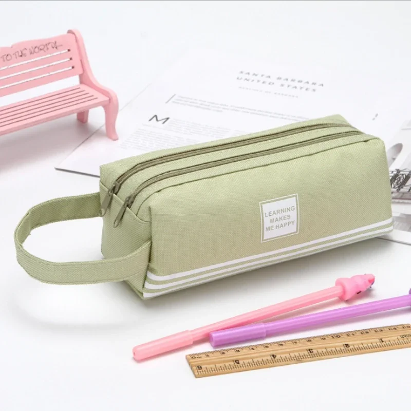 Пенал Trousse Scolaire Pink Ferace Cartuchera Para Lapices School Etui Kawaii Canvas Большая емкость Kalem Kutusu Newme Box