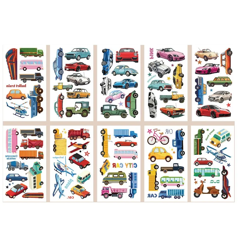 Временные тату-наклейки городской автомобиль 10 шт.