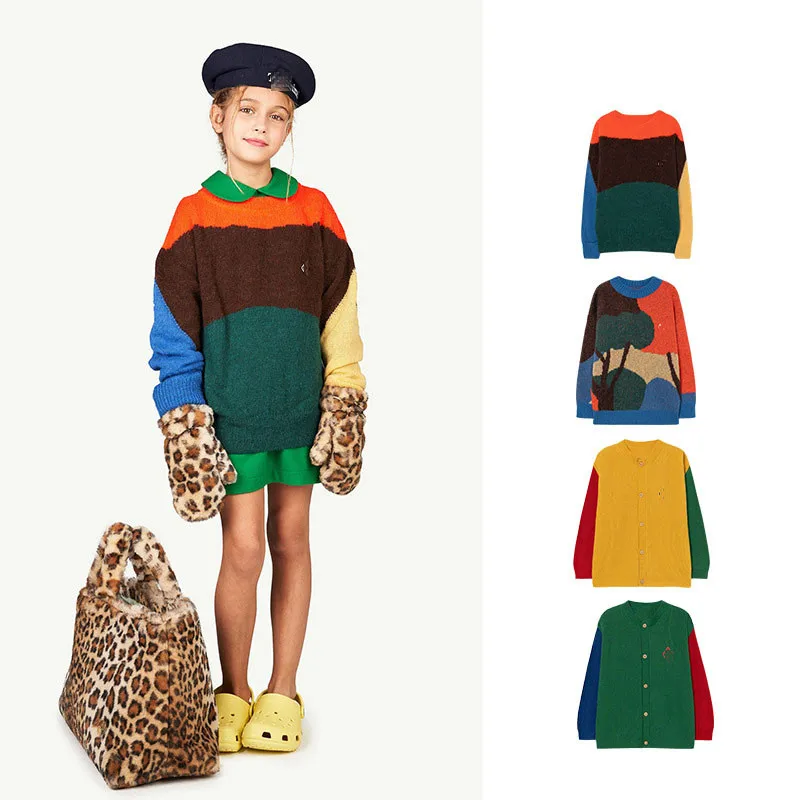 

Детские дизайнерские свитера, джемперы, суперклассные брендовые дизайнерские топы для мальчиков и девочек, стильные зимние свитера для мал...