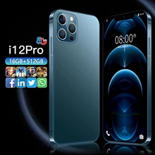 I12 Pro 6.7inch Smartphones Global Version 6800mAh 16G+512G Android Phone Celular Case Touch Screen Face ID 5G Network Phone