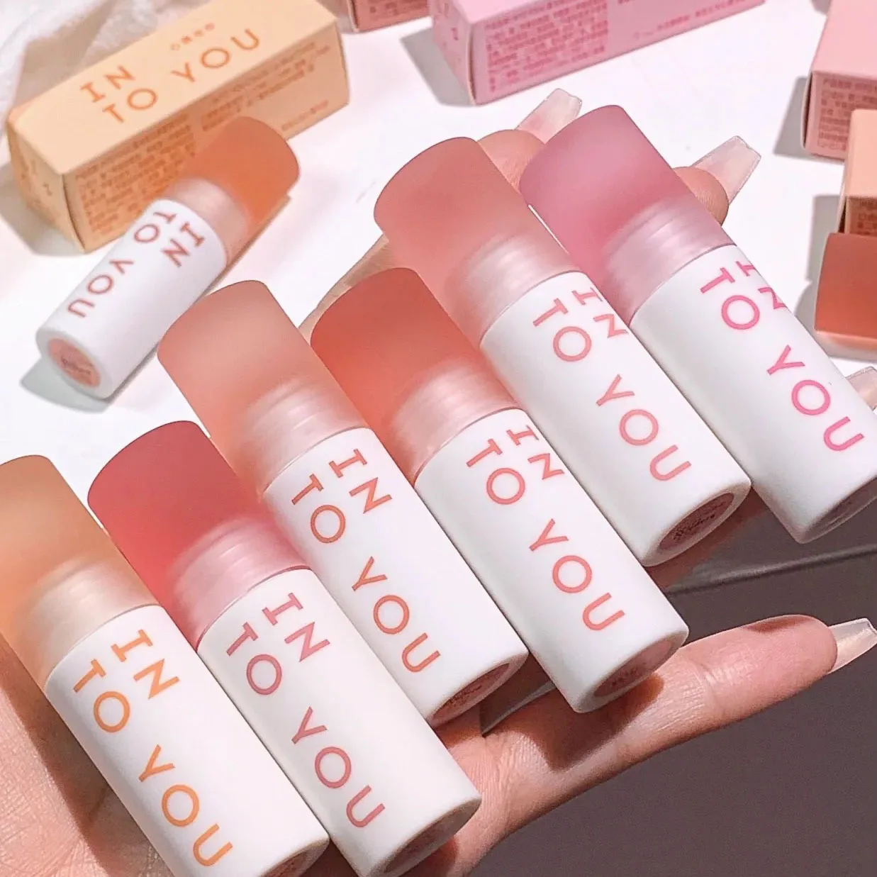 Блеск для губ INTO YOU бархатная помада глазурь матовая водостойкая стойкая красная