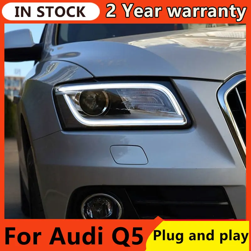 Фара для Audi Q5 головного света 2009-2018 LED динамического анимации сигнала DRL Bi Xenon автомобильные аксессуары