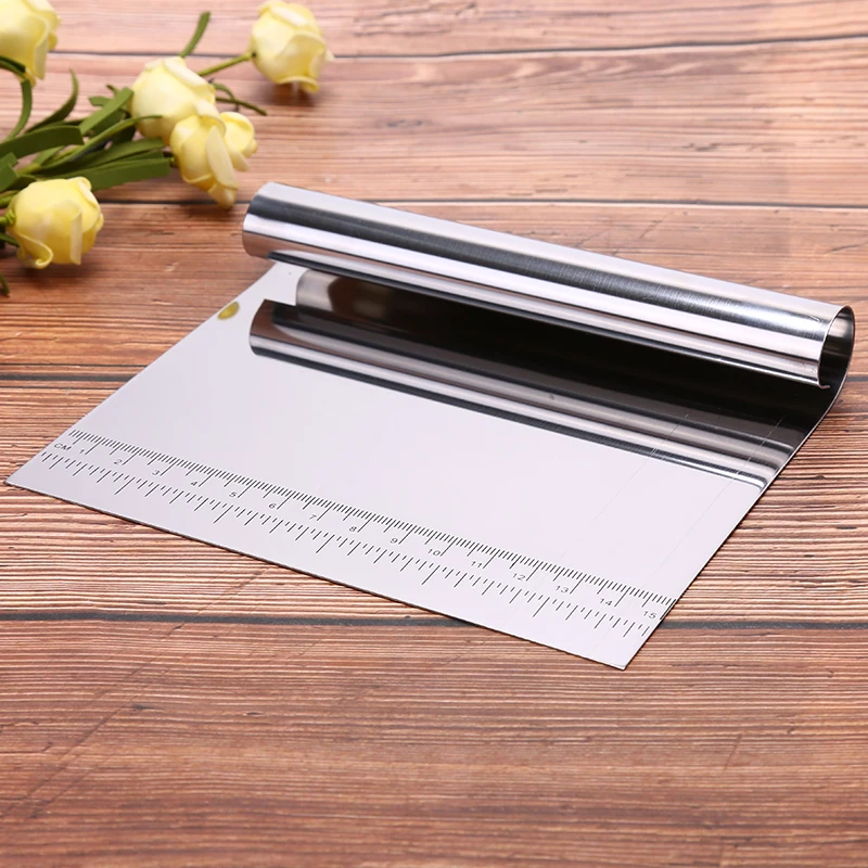 Скребок для теста пиццы из нержавеющей стали кухонный скребок выпечки