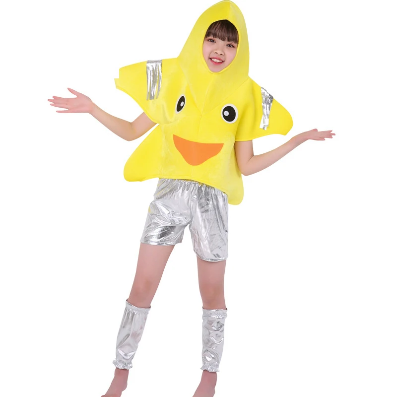 Детский костюм для косплея с изображением солнца луны звезд облаков капель дождя