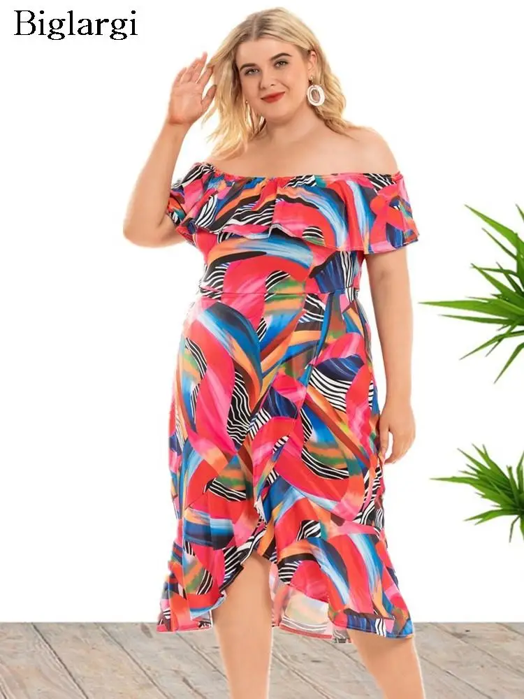 

Женское платье-миди в полоску, с открытыми плечами