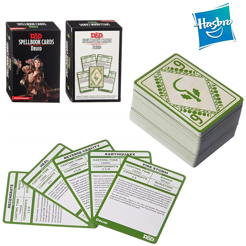 

Hasbro Original Dungeons & Dragons - Spellbook Cards: Druid (131 Cards) Board Game Family Games Party Casual Game Collect