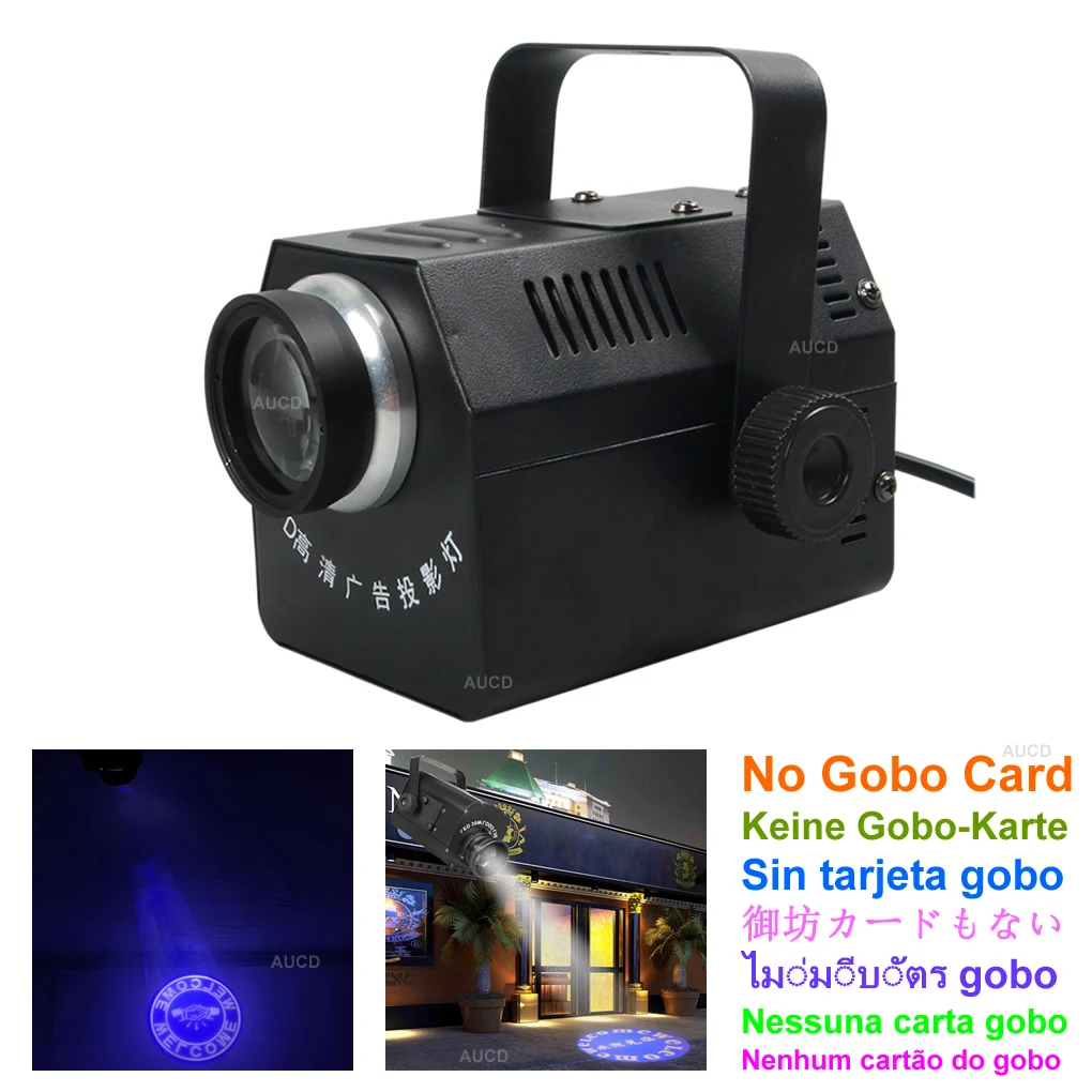 Proyector LED con logotipo Gobo para publicidad, lámpara de proyección con cabeza móvil, sin tarjeta, 30W, 50W