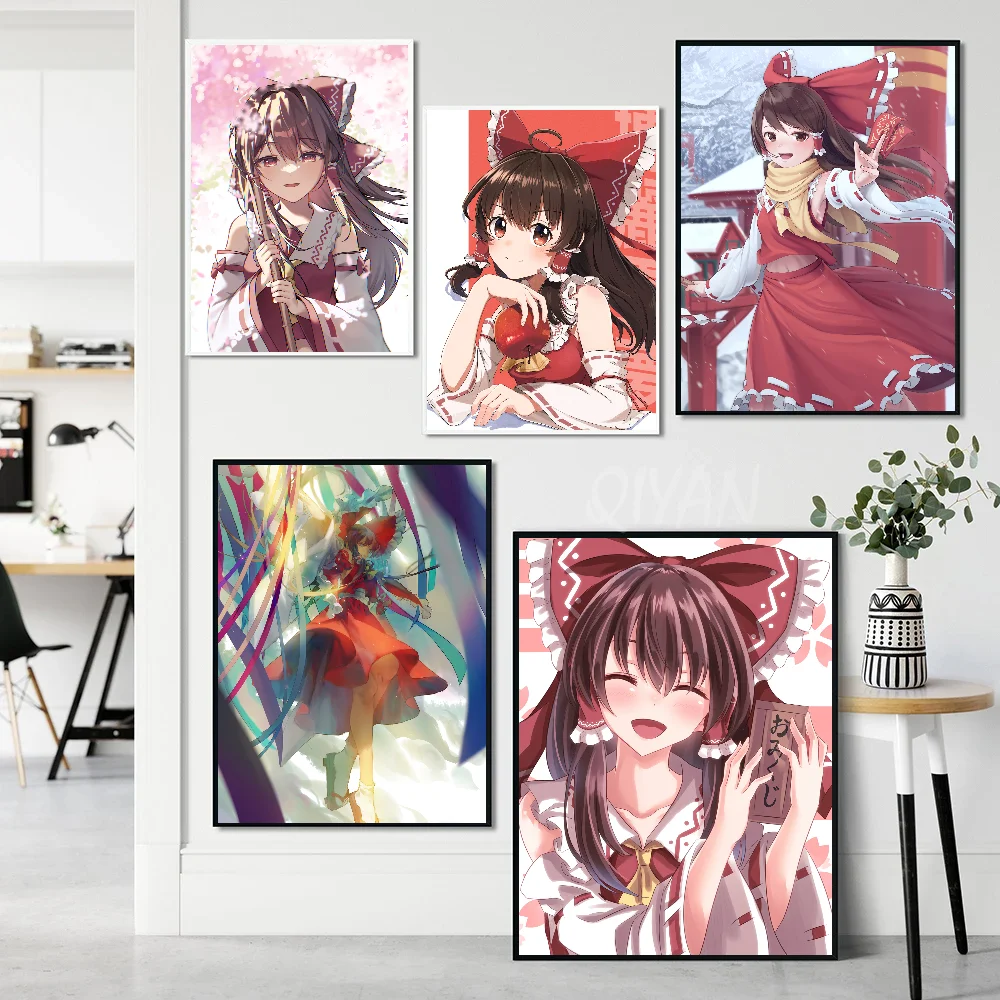 Hakurei Reimu Touhou Project Series плакат наклейки художественные настенные фрески Декор