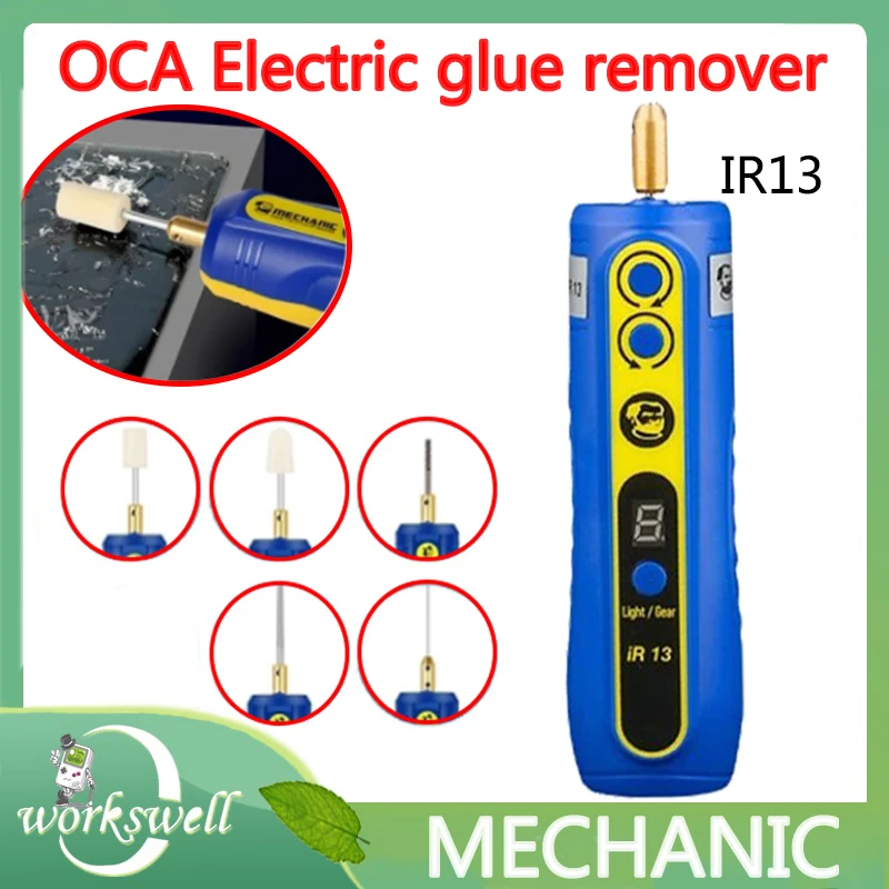 

MECHANIC IR13 Electric OCA Glue Remover Multifunctional Mobile Phone Repair Screen Tool OCA Polarized Clean Glue Removal Charge