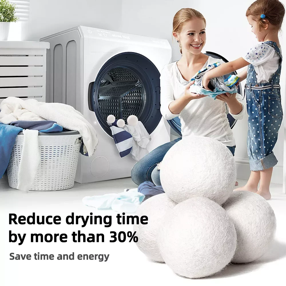

Hot Wool Dryer Balls Reusable Softener 3-5cm Laundry Ball Home Washing Balls Wool Wrinkle Dryer Balls Washing Machine