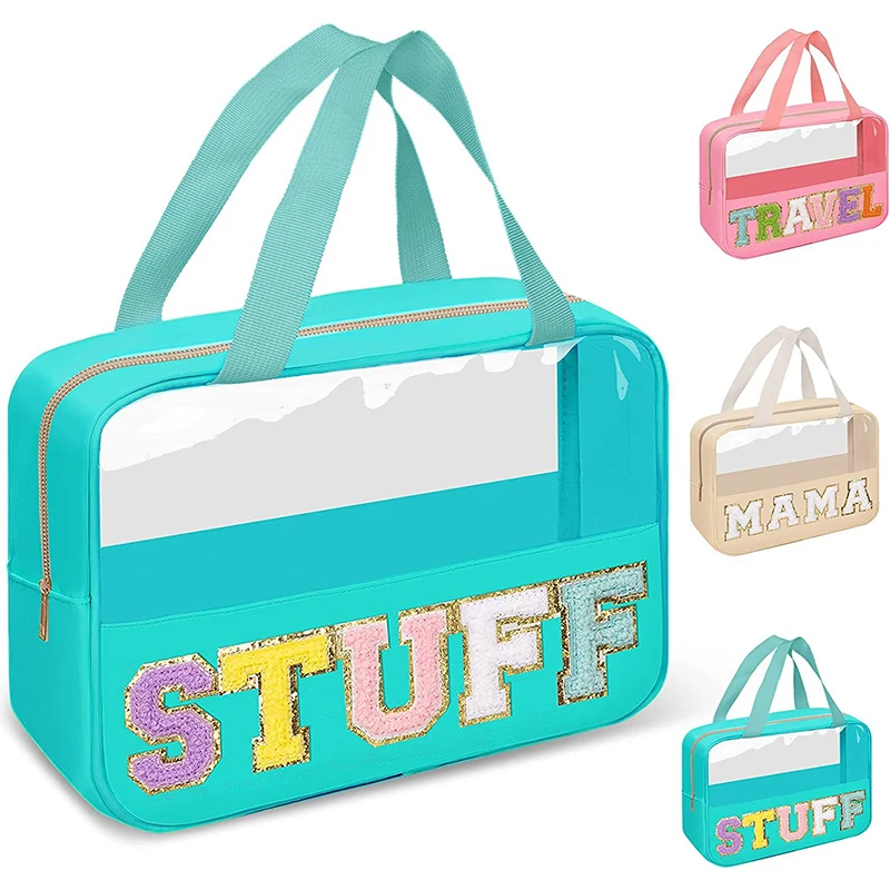 

Nylon Portable Travel Wash Bag Transparent Waterproof Hand-heldMakeup Storage Large Capacity Cosmetic Organizer Beauty Case