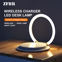 15w wireless charger led desk lamp night light phone charging station qc3 0pd3 0 quick charger for iphone samsung xiaomi 12 pro