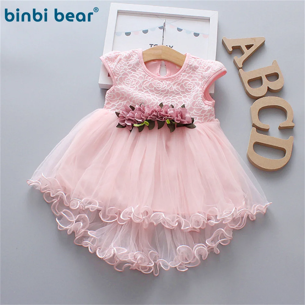 

Новое Стильное детское платье для маленьких девочек, летние цветочные кружевные праздничные Детские платья принцессы, летние платья