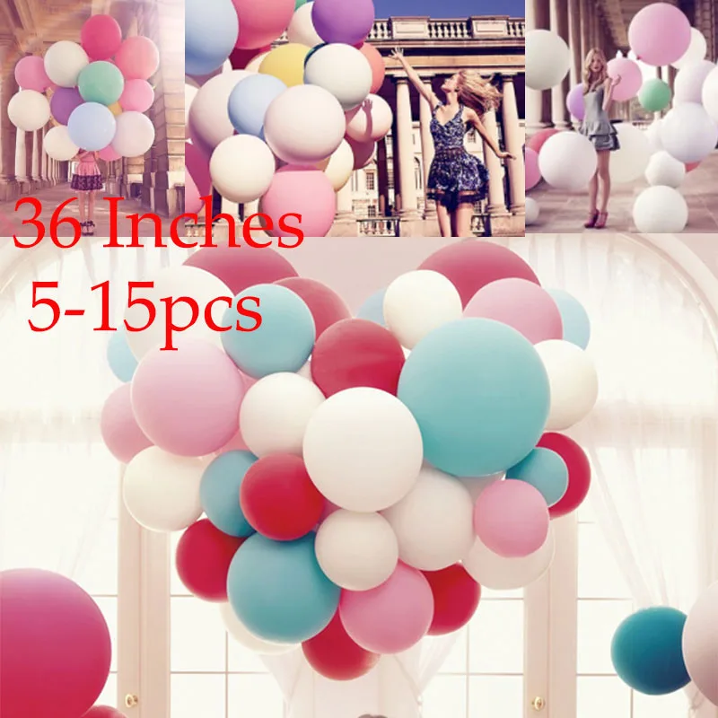 

5/10/15pcs 36 Inches Pastel Balloon Large Size Festive Christmas Decorative Balloon Children‘s Birthday Present Holiday Supplies