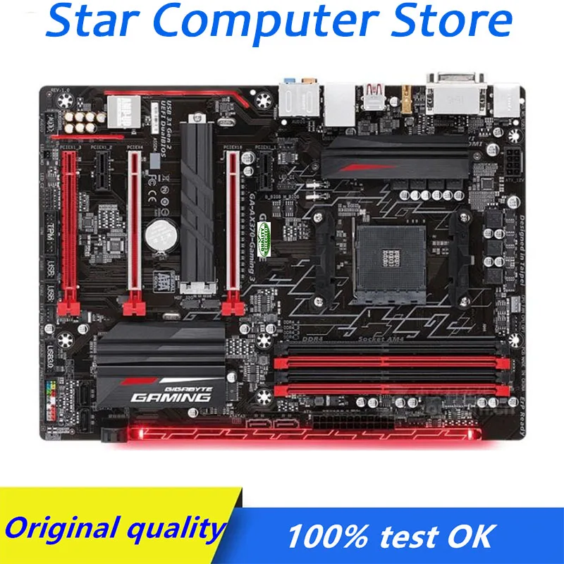 Для Gigabyte GX AX370-Gaming 3 X370 Socket AM4 материнская плата DDR4 компьютер USB3.0 SATA3 M.2 SSD настольная