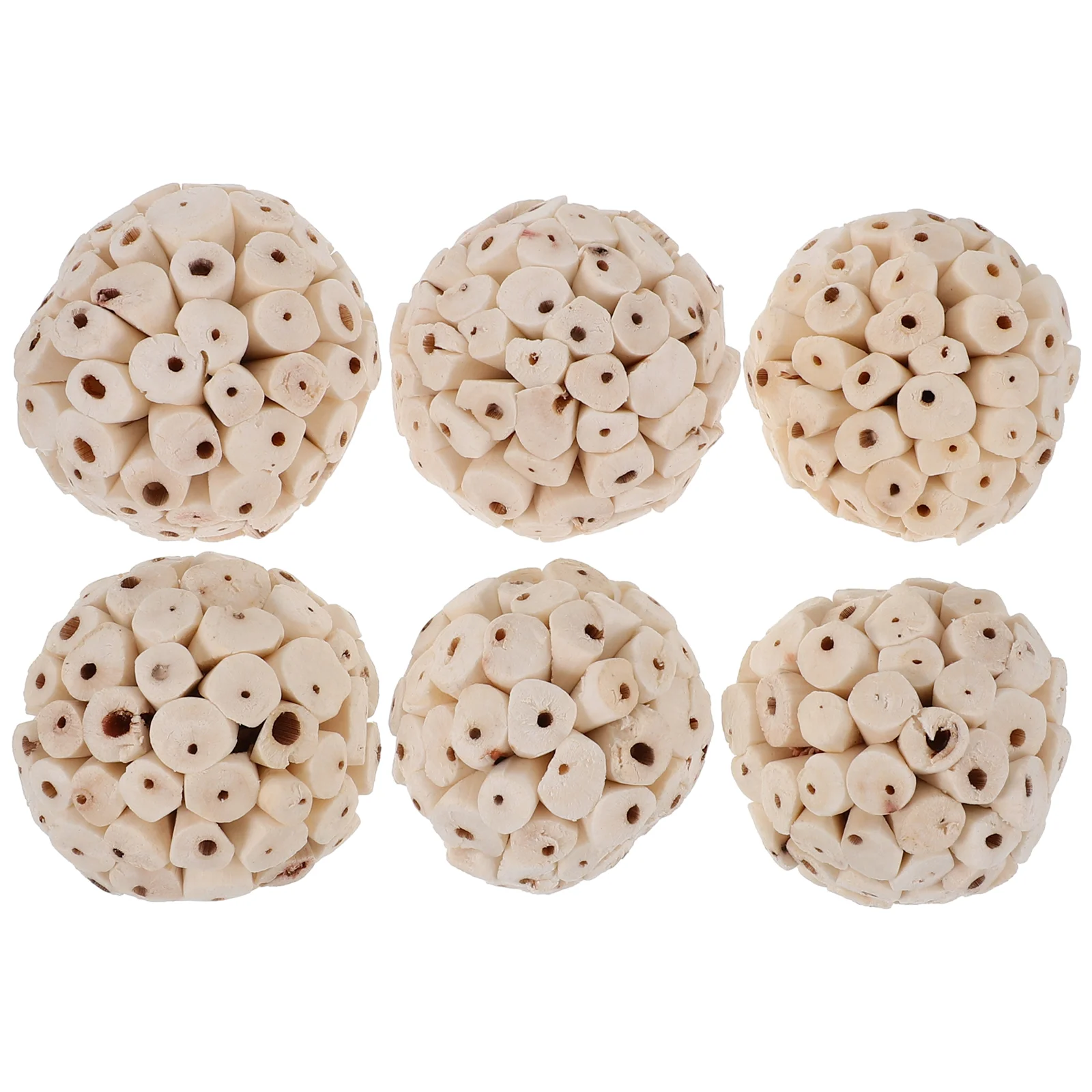 

6Pcs Parrot Foraging Toy Bird Chewing Ball Toy Pet Foraging Shredding Ball Toy