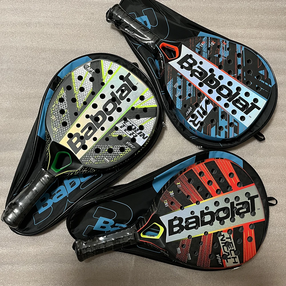 

Carbon Paddle Racket Soft EVA Face Tennis Racket With Padel Bag Cover For Men Women Training Accessories