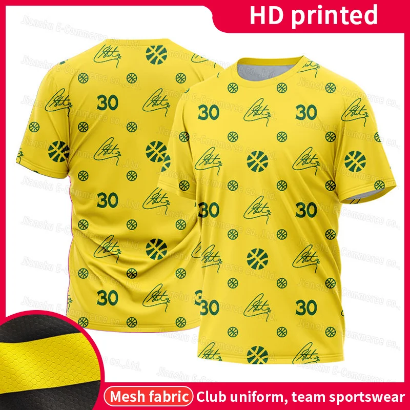 

Stephen Summer Basketball Shirt Men Fashion Casual T-Shirt Trend Jersey Oversize Short-Sleeved Fan Sports Top 6xl