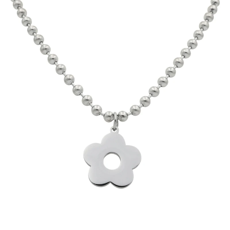 

Small Hollow Flower Choker Flower Beads Necklace Y2k Accessories Beads Choker