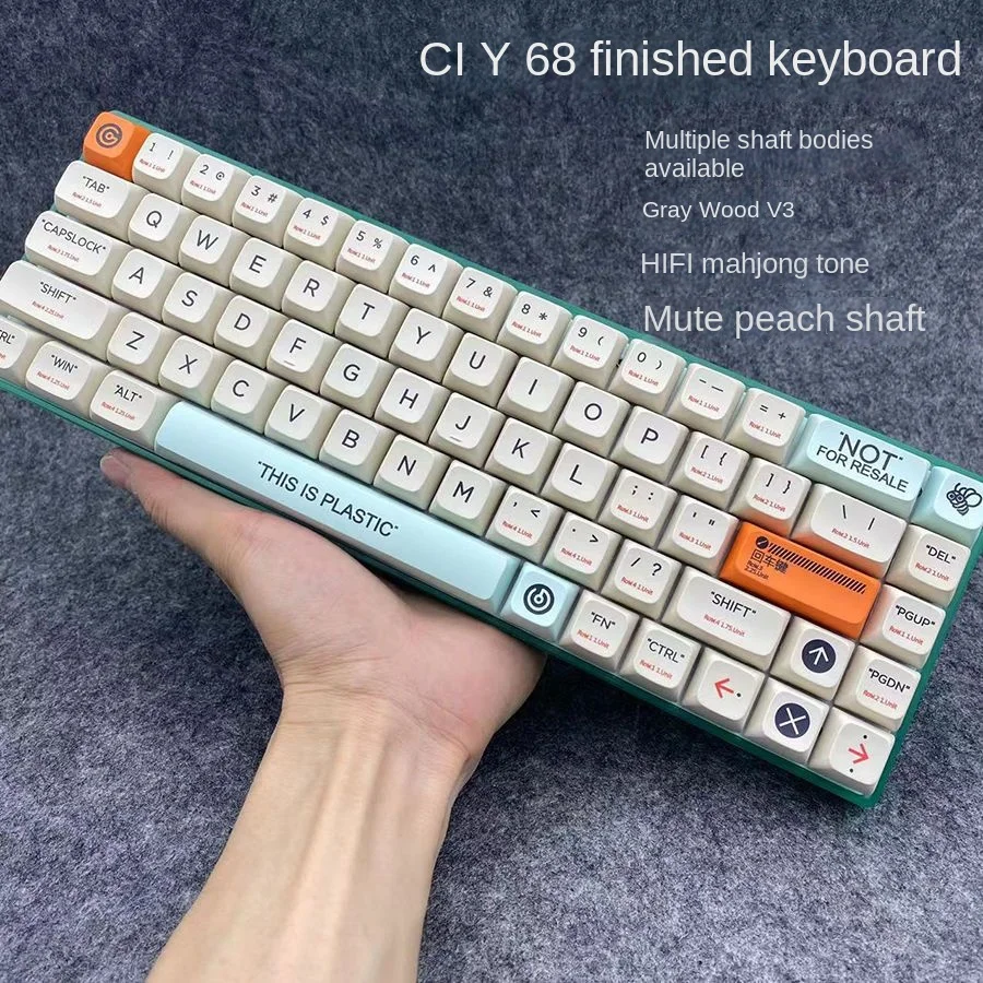

Fresh Bluetooth 2.4G Mute Axis Peach Kit Hot Plug Mechanical Keyboard