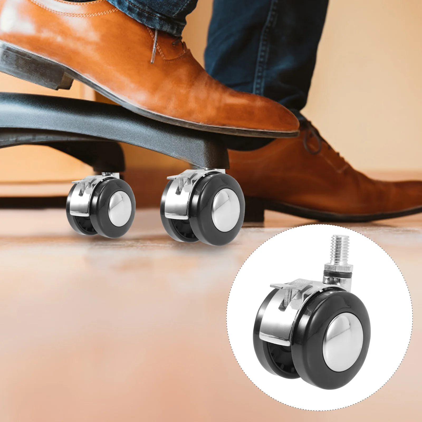 

2 Pcs Furniture Wheels Shaped Mute Wheels Heavy Duty Casters Computer Chair Wheels Chair Vanity Chair Caster Wheels Crib