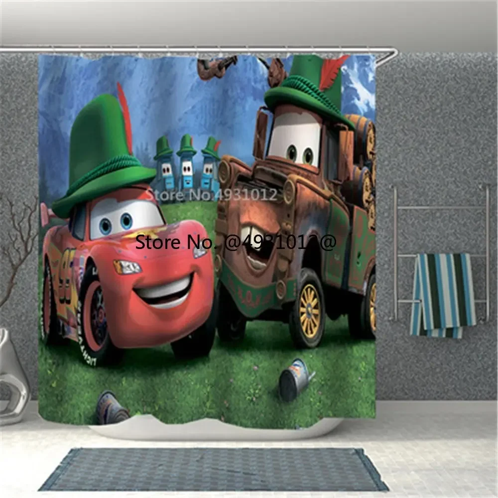 Disney Молния Маккуин автомобиль занавеска для душа ванной Декор водонепроницаемый