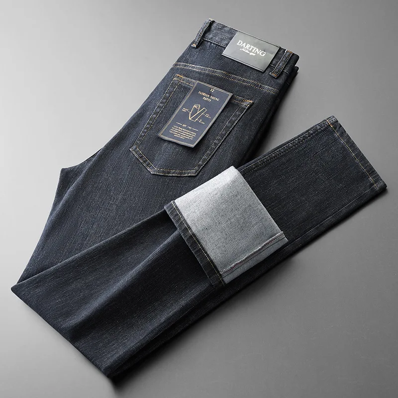 

2023 New High-end Mulberry Silk Jeans Spring and Autumn Straight Loose Light Business Men's Pants Elastic Pants