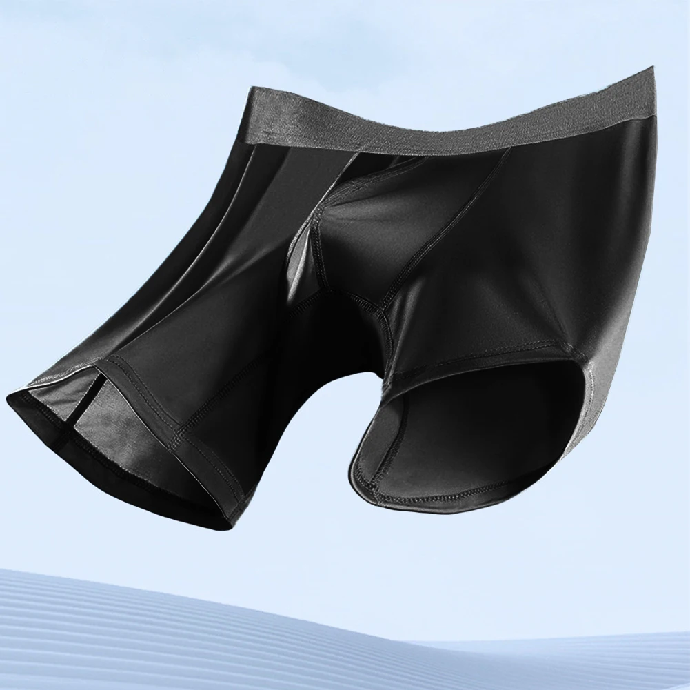

Seamless Men Ice Silk Underwear Boxer Briefs Shorts Bulge Pouch Underpants