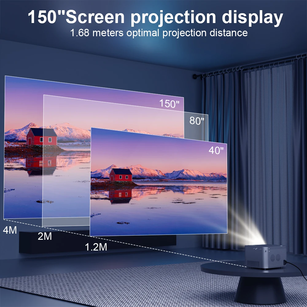 Magcubic 580ANSI Android 11 проектор 4K 1920*1080P Wi-Fi6 Allwinner H713 32G голосовое управление BT5.0 для