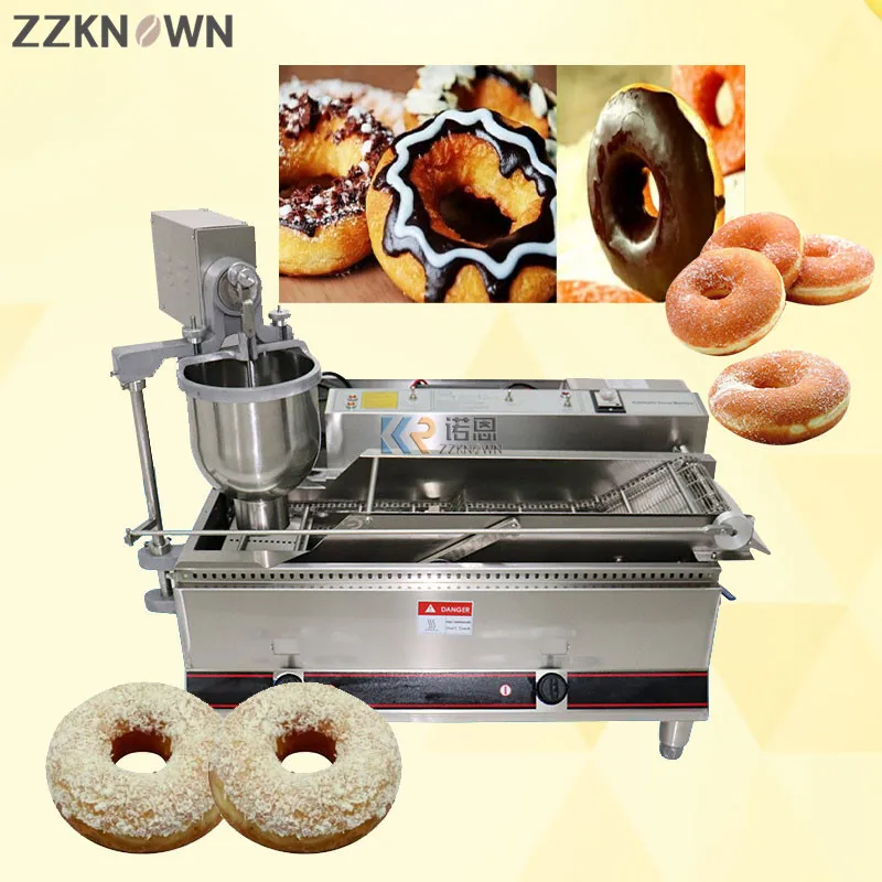 

High Quality Donut Forming Machine Gas Heating Doughnut Maker Deep Fryer Doughnut Ball Sweets Donut Dispenser Frying Machines