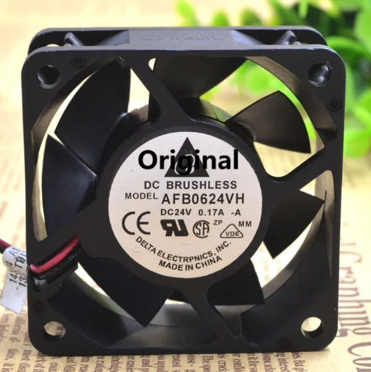 Оригинальный 100% рабочий AFB0624VH 6025/ DC 24V 0.17A защитный Вентилятор охлаждения двигателя