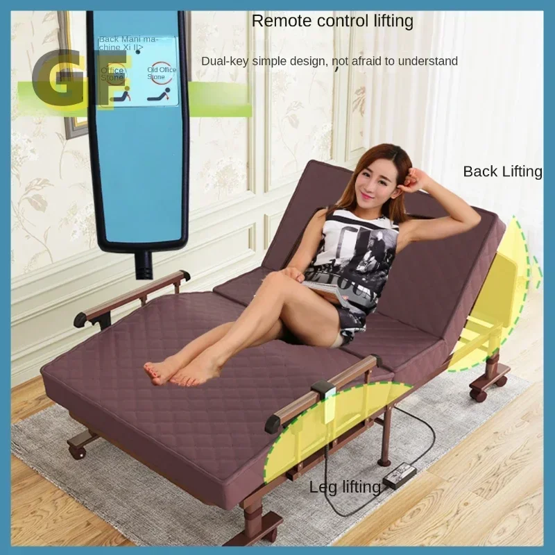 Латексная электрическая кровать складная односпальная подъемная и регулируемая