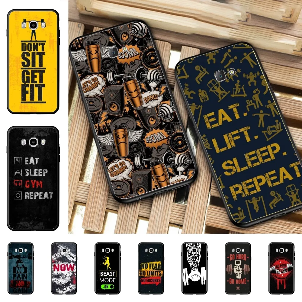 

Gym Fitness Bodybuilding Phone Case For Samsung J 7 plus 7core J7 neo J6 plus prime J6 J4 J5 Mobile Cover