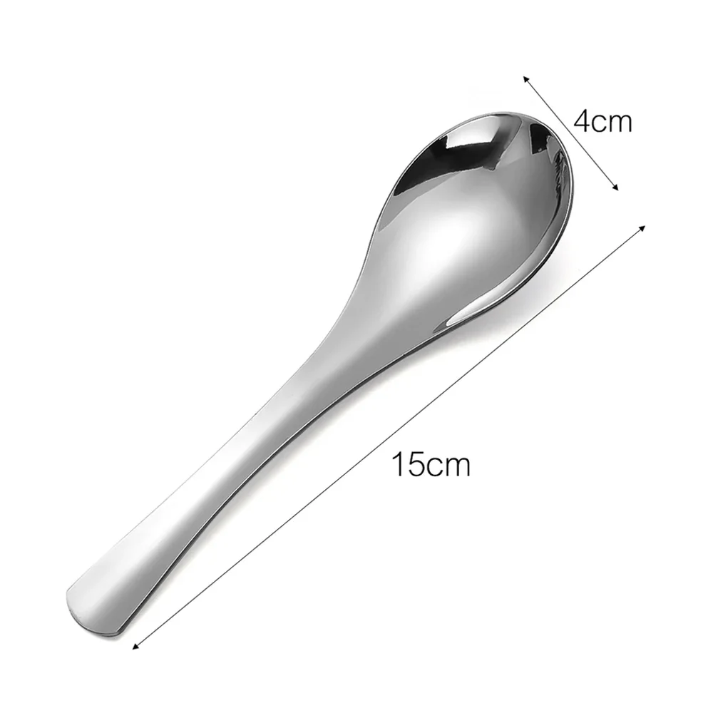 Ложки для супа из нержавеющей стали, серебристые, 1/2/4 шт.