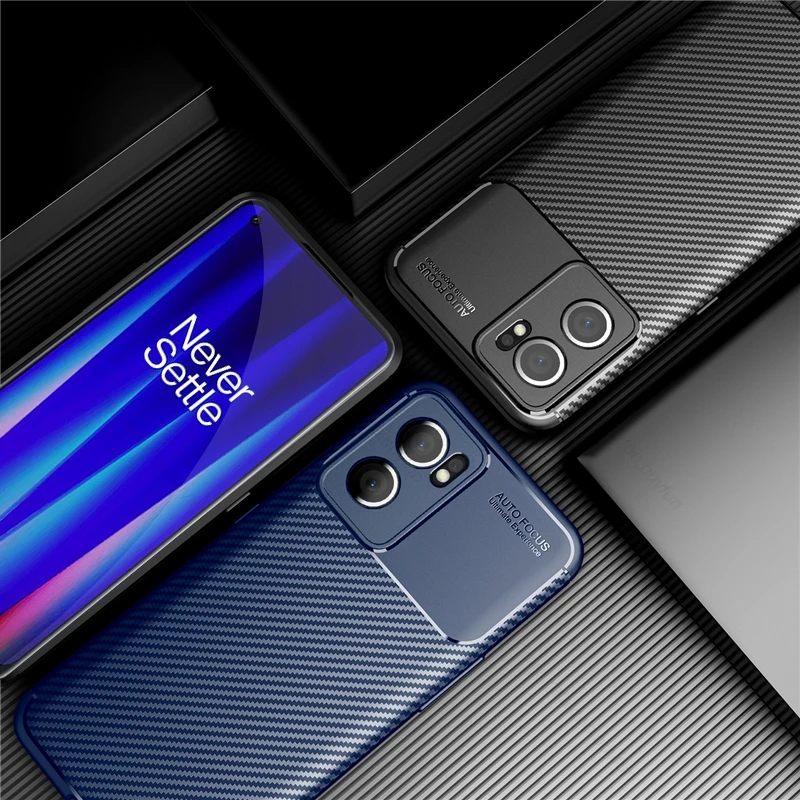For OnePlus Nord CE 2 5G Case Slim Matte Carbon Fiber Pattern Back Cover One More NordCE2 1+Nord CE2 Shockproof Protect Fundas |