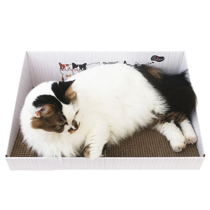 

Cat Scratcher Box Claw Sharpener Corrugated Cats Sofa Bed Kittens scratch Pad Kittens Paw Board Pet Toys Pet Supplies