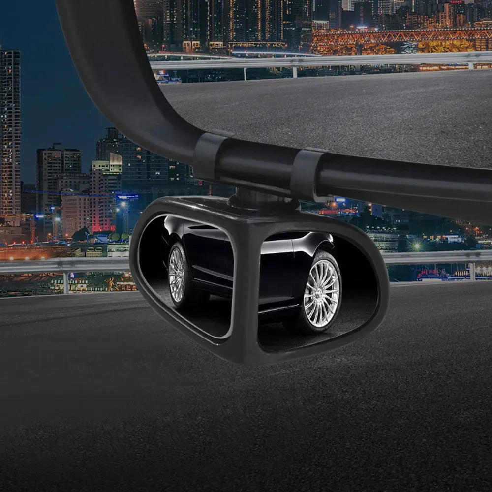 

2pcs Car Wide Angle Mirror Blind Spot Mirror Double-Sided Mirror 360 Degree Adjustable Front Wheel Auxiliary Rearview Car Parts