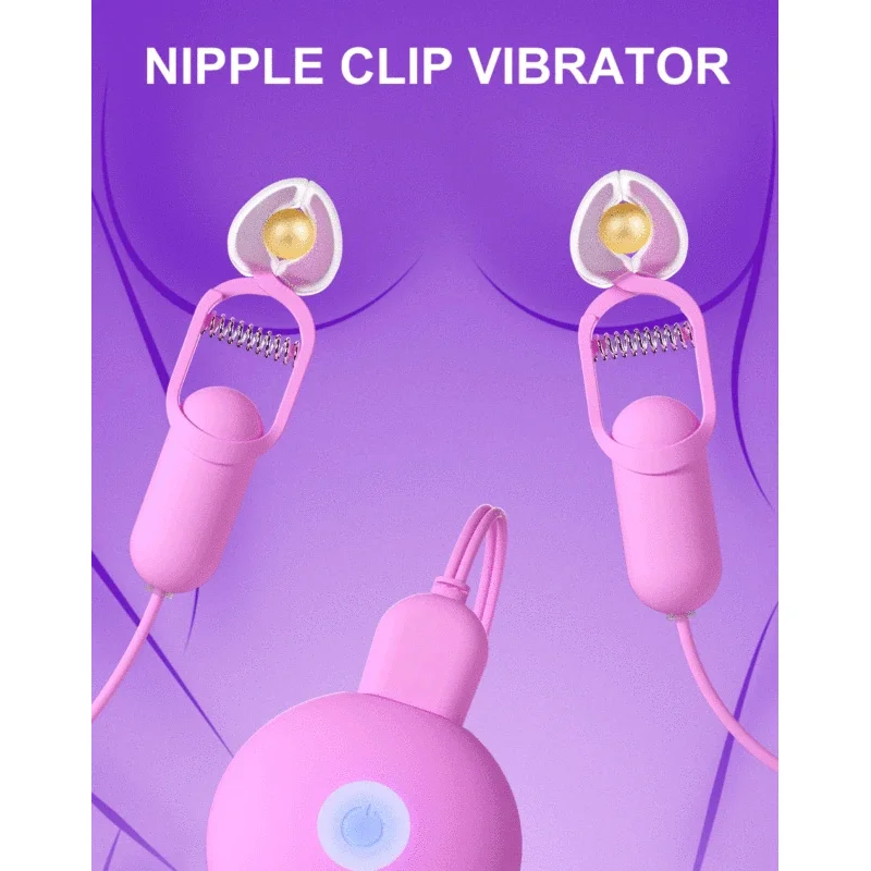 10-скоростной вибрационный зажим для сосков вибратор женщин массаж фетиш груди
