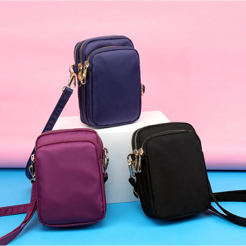 

Nylon Sports Women Waist Pack Phone Pouch Fashion Small Shoulder Crossbody Bag Waterproof Outdoor Purse Mini Female Hand Bags