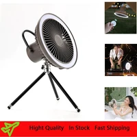 camping fan with led lights for tent remote control floor table air cooler mini portable ceiling fan 360%c2%b0 rotation with tripod