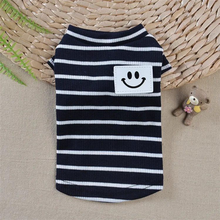 Модная новинка Мужская и Женская Одежда для питомцев в полоску пары собак