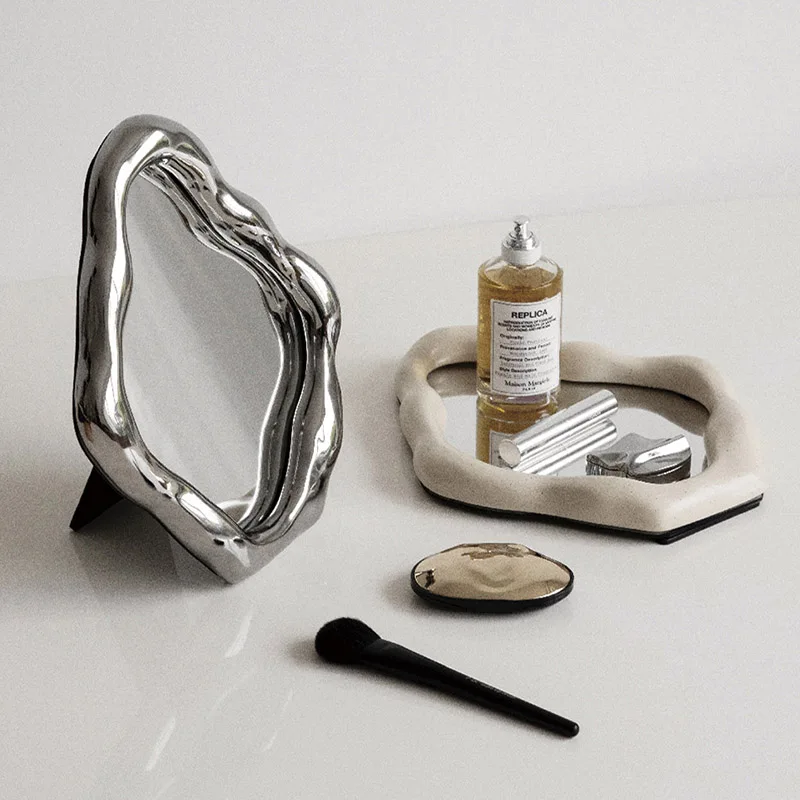 

Desktop Makes Up Mirror Nordic Style Simple Creative зеркало Household Decoration Ceramic Contracted Wall Hangs декор для дома