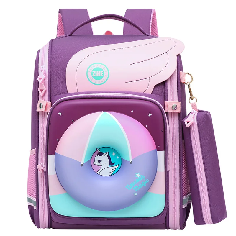 Детские школьные ранцы для девочек и мальчиков, водонепроницаемый рюкзак для начальной школы, детские портфели на молнии