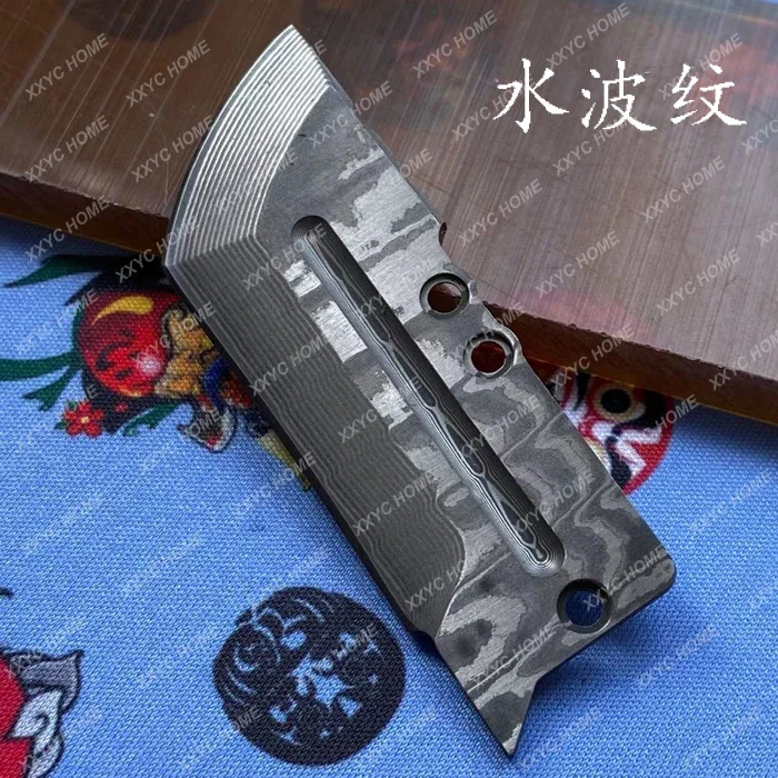 1 шт. дамасское тренировочное лезвие своими руками для тренировочного ножа Moyeworks 2
